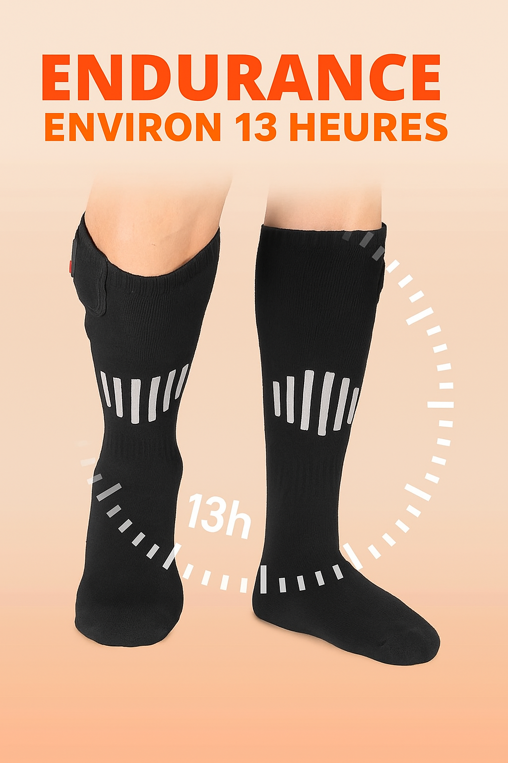 🧦 Chaussettes Chauffantes Rechargeables 65°C – Chaleur & Confort Tout l’Hiver ❄️